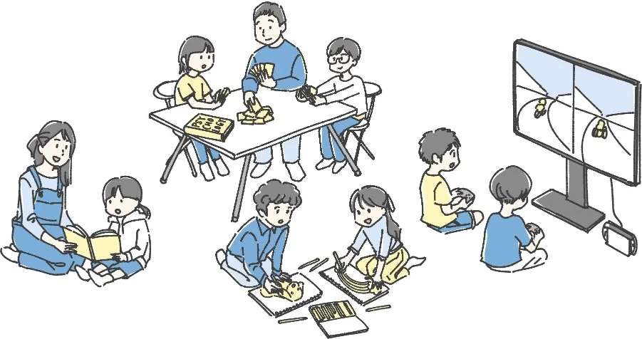 フリースクールでの活動の様子